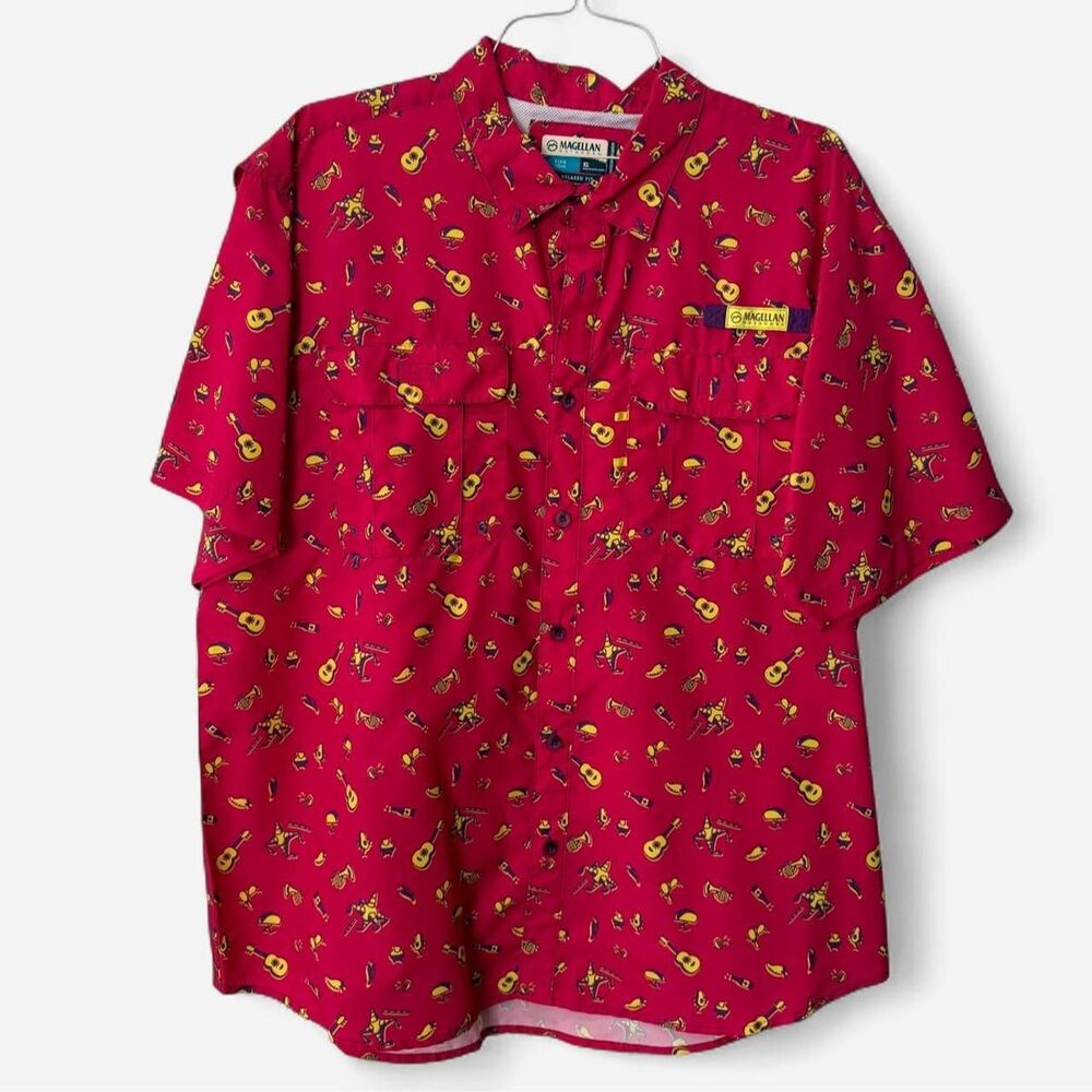Maximalist Party coastal NWOT Magellan Outdoors button up shirt